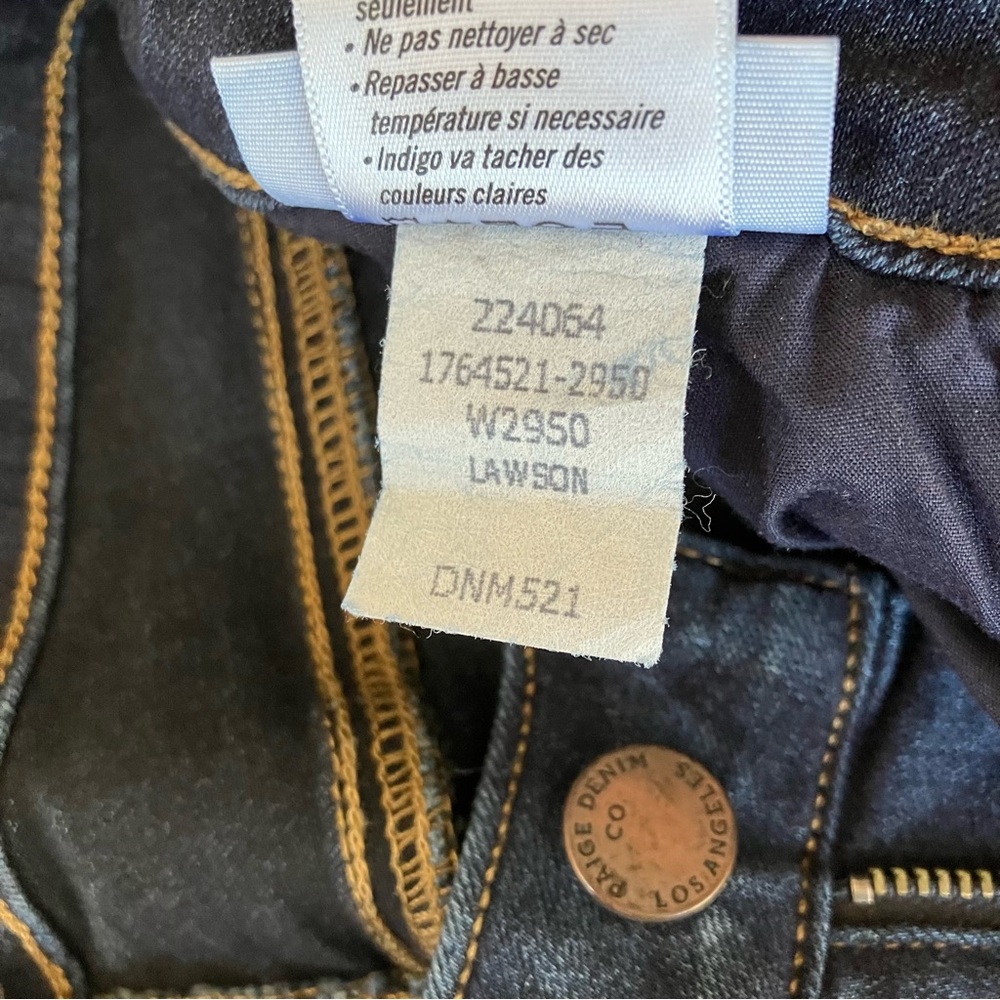 Paige Verdugo Ankle Jeans Size 27 Lawson Dark Wash Denim Straight Leg Stretch - Picture 9 of 10